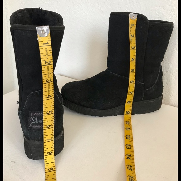 Skechers Women's Black Leather Suede Mid Calf Boot - Picture 7 of 11